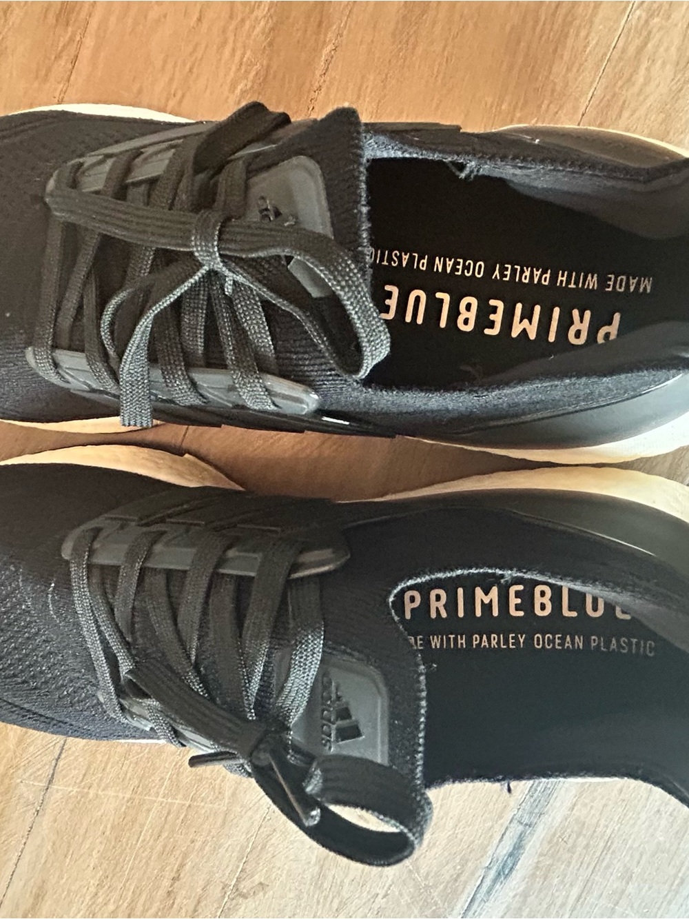 adidas Ultraboost ‘Primeblue’ Black Knit Sneakers with White Midsole - Picture 4 of 7